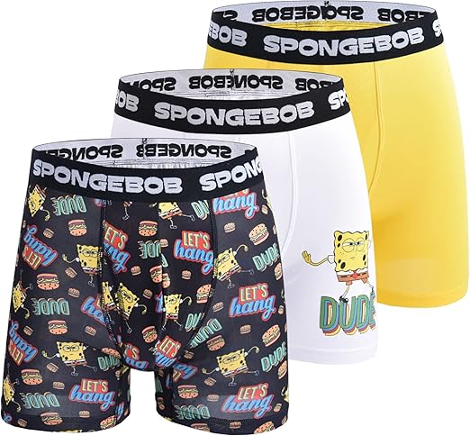 SpongeBob SquarePants Men's 3-Pack Comfort Boxer Brief