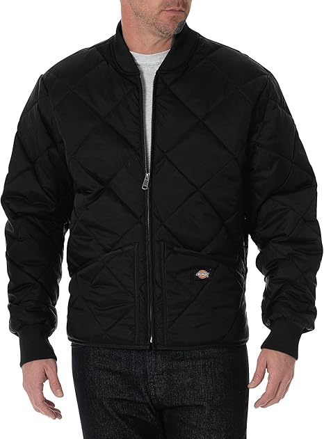 Water Resistant Diamond Quilted Nylon Jacket