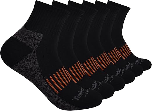 Timberland PRO Men's 6-Pack Quarter Socks