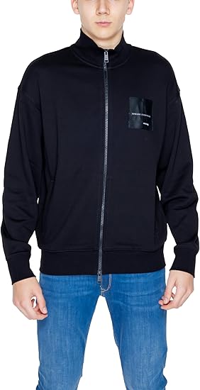 Armani Exchange Men's Limited Edition Mixmag Logo Patch Full Zip Sweatshirt