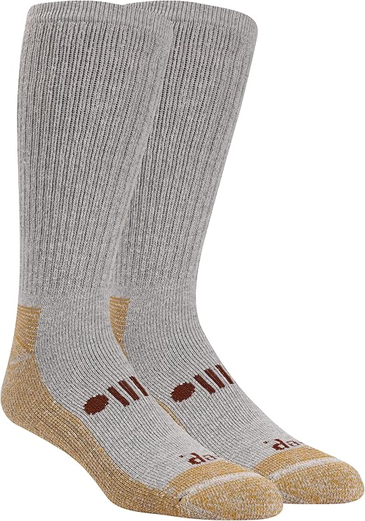 Jeep Men's Crew Classic Cotton Over The Calf Socks-2 Pair Pack-OTC Cushioned Comfort