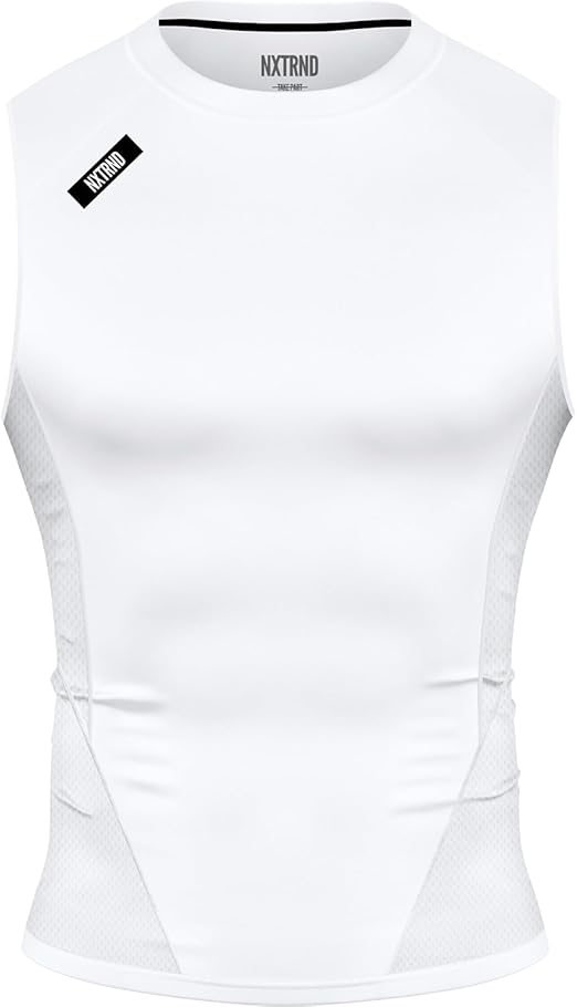 Nxtrnd Core Men's Compression Shirt, Sleeveless T-Shirt, Sportswear for Football