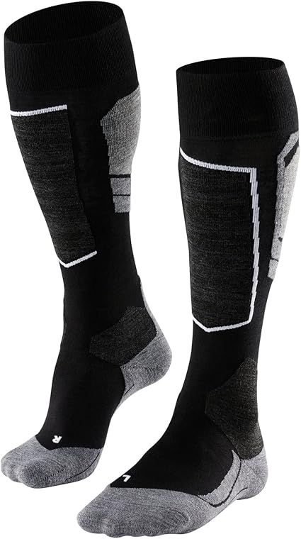 FALKE Men's SK4 Advanced Ski Socks, Light Cushion, Quick Dry Merino Wool, 1 Pair