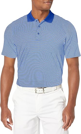 Cutter & Buck Men's Moisture Wicking UPF 50 Drytec Forge Tonal Stripe Polo Shirt