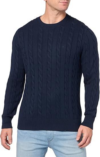 Brooks Brothers Men's Cotton Cable Crew Neck Sweater