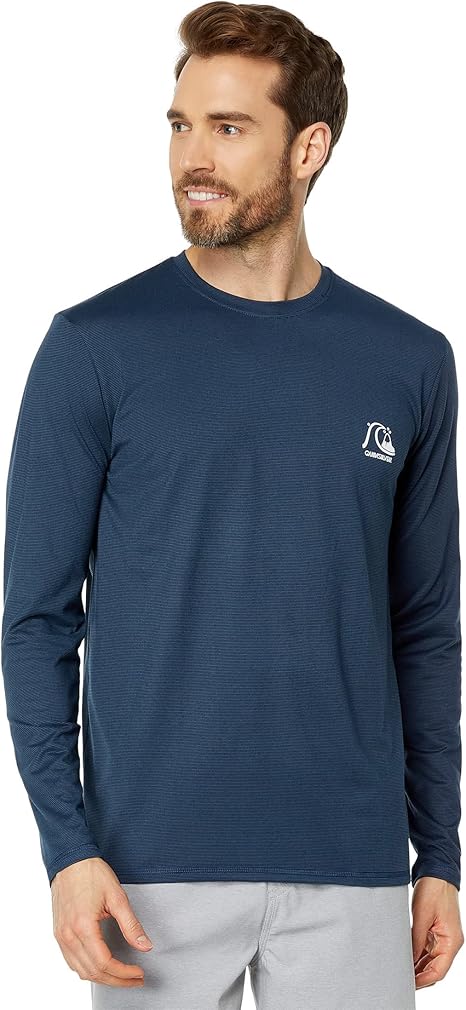 Quiksilver Men's Standard Heritage Heather Long Sleeve Rashguard UPF 50 Sun Protection Surf Shirt