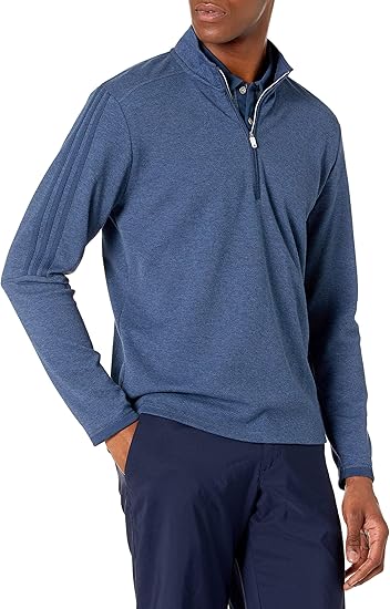 adidas Men's 3-Stripes Quarter Zip Golf Pullover