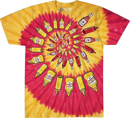 Liquid Blue Mustard & Ketchup Tie Dye Short Sleeve T-Shirt