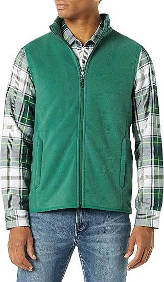 Amazon Essentials Men's Full-Zip Polar Fleece Vest - Discontinued Colors