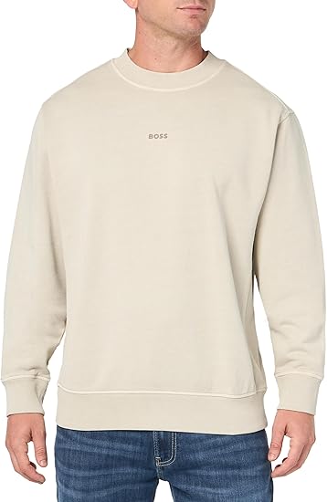 BOSS Men's Center Logo Crew Neck Sweatshirt