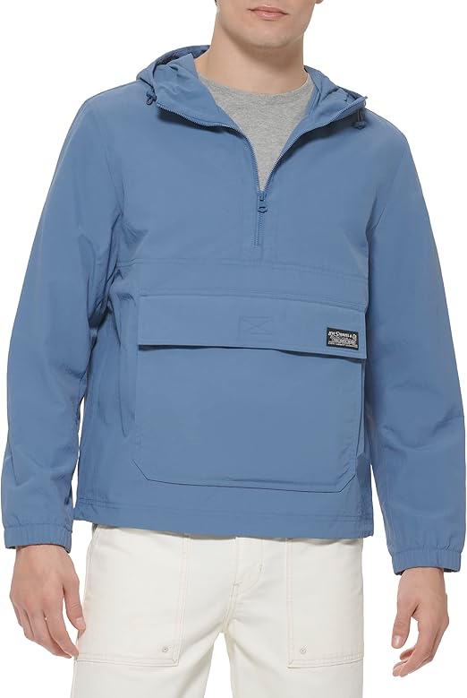 Levi's Men's Lightweight Taslan Hooded Popover Windbreaker Jacket