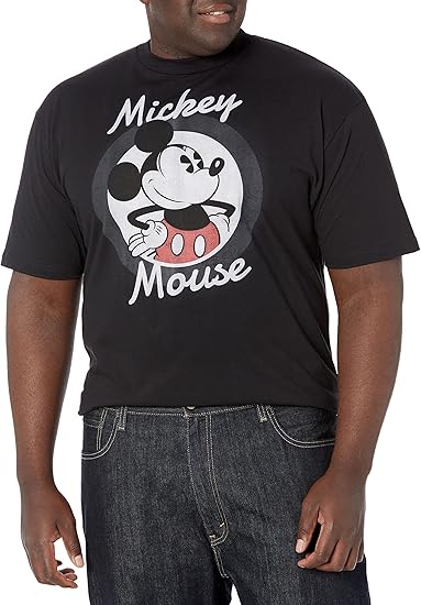 Disney Big & Tall Classic Mickey Mouse 28 Men's Tops Short Sleeve Tee Shirt