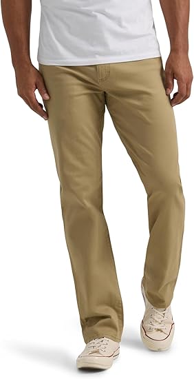 Lee Men's Extreme Motion Relaxed Straight Jean, Kansas City Khaki (Twill)