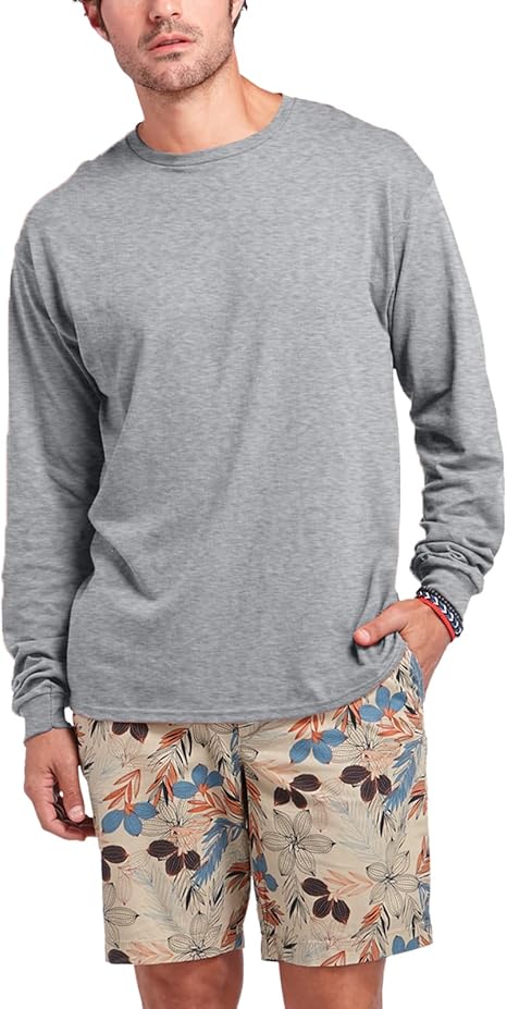 Delta Apparel Men's 2 Pack Long Sleeve T-Shirt