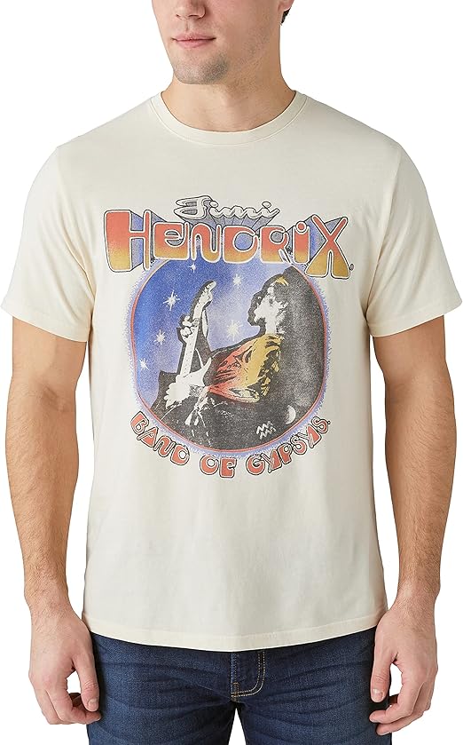 Lucky Brand Men's Short Sleeve Jimi Hendrix Band of Gypsys Graphic Tee