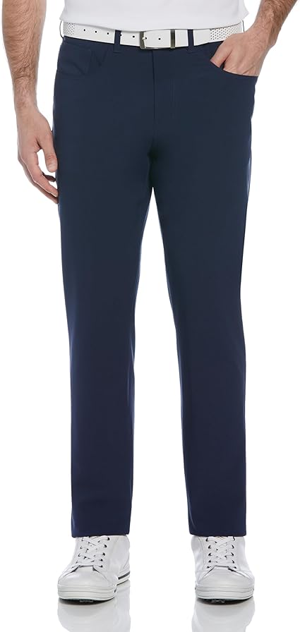 PGA TOUR Men's 5-Pocket Heather Golf Pants, 4-Way Stretch, Moisture-Wicking, Sun Protection