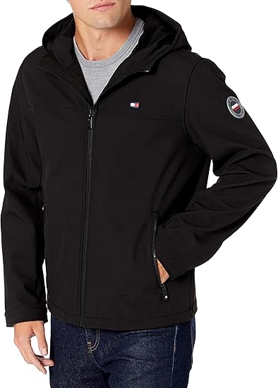 Tommy Hilfiger Men's Soft Shell Water Resistant Hooded Jacket