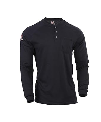 DRIFIRE Men's Standard Power Dry Long Sleeve Henley, Blue