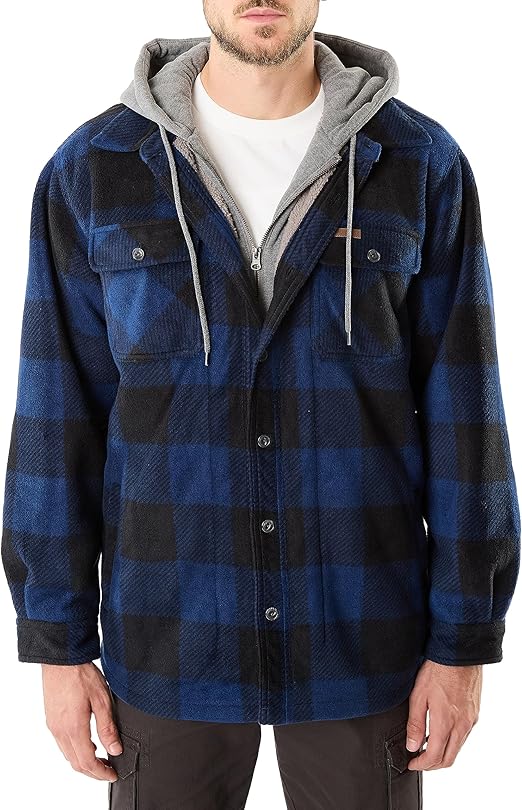 Smith's Workwear Big Men's Sherpa-Lined Microfleece Shirt Jacket