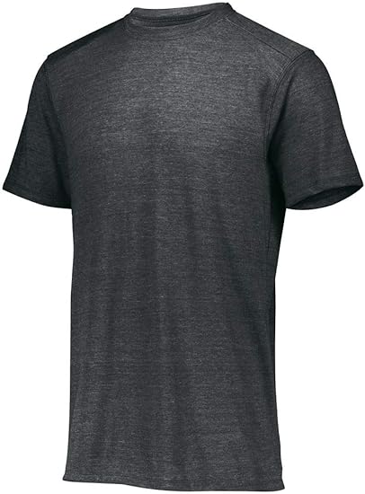 Augusta Sportswear Tri-Blend T-Shirt, Black Heather, 4XL