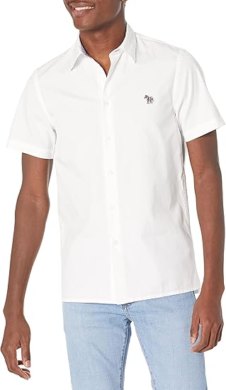 Paul Smith Ps Mens Ss Casual Fit Shirt Zeb Badge