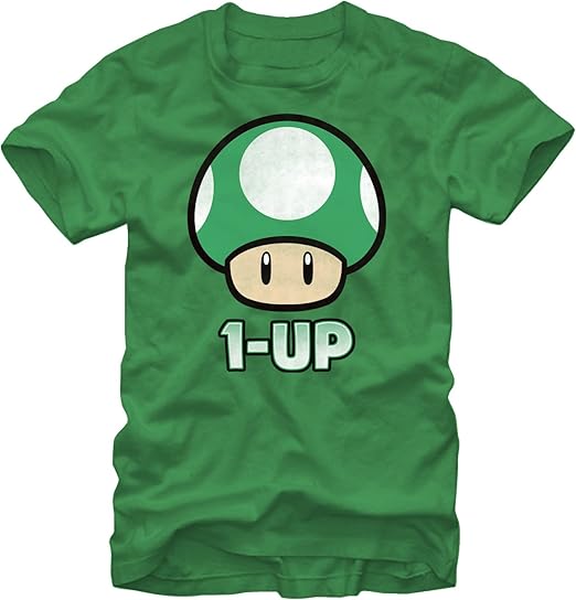 Nintendo Men's Super Mario 1-up Mushroom T-Shirt