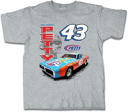 Vintage Goods Apparel Men's Graphic T-Shirt, Classic 43 - Officially Licensed Richard Petty Tee, Gift for Nascar Racing Fan