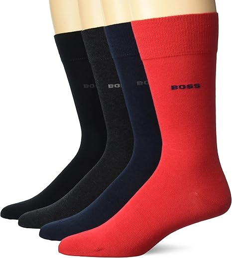 BOSS Men's 4-Pack Sold Cotton Socks Gift Set