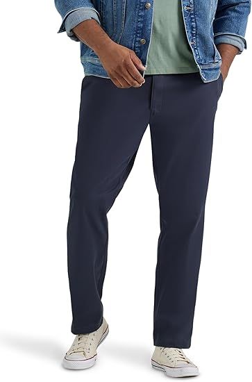 Lee Men's Big & Tall Extreme Motion Flat Front Relaxed Taper Pant