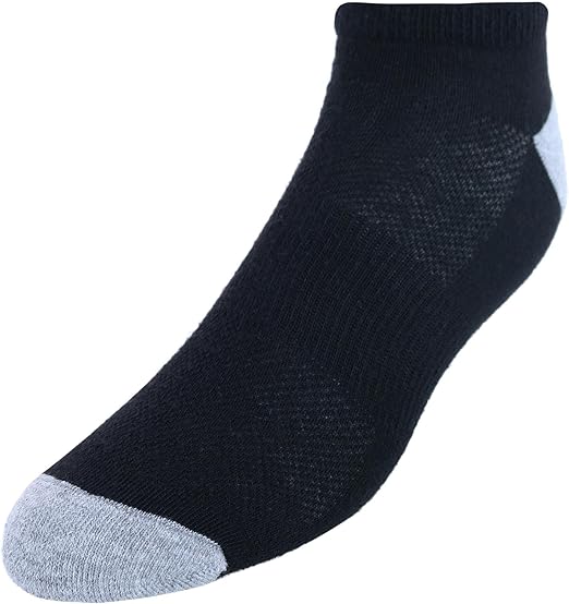 Hanes mens X-temp Lightweight Low Cut Socks, 12-pair Pack Casual Sock, Black, 6 12 US