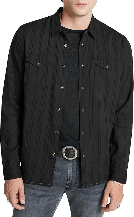 John Varvatos Men's Marshall Western Shirt