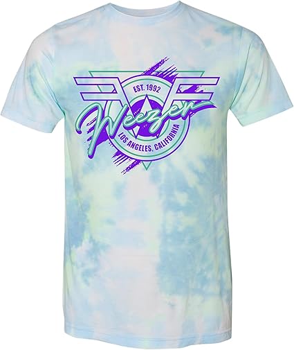 Weezer Unisex-Adult Standard Tie Dye Surf Tee