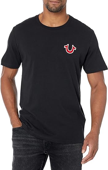 True Religion Men's Buddha Logo Crew Neck Tee, Black, X-Large