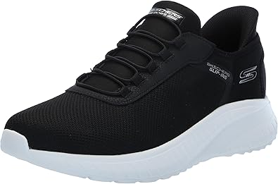 Skechers Men's Squad Chaos-Tough Walk Hands Free Slip-ins Sneaker, Black, 6.5