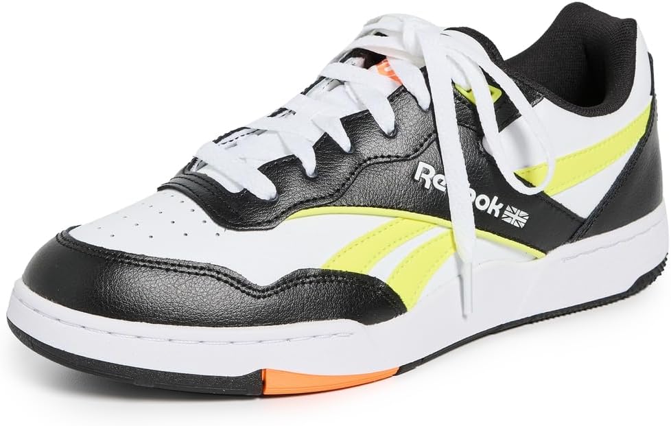 Reebok Unisex Bb 4000 II Sneaker, Black/Solar Acid Yellow/White, 13 US Men