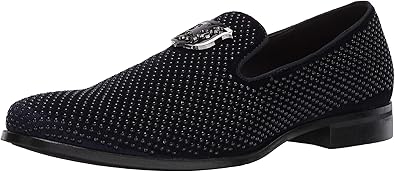 STACY ADAMS Men's Swagger Studded Ornament Slip-on Driving Style Loafer