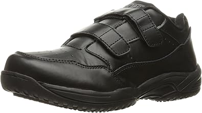 ADTEC Men's Black Velco Work Shoe - Slip Resistant, Breathable, Comfortable + Affordable, Memory Foam Insole, Black, 9.5 M US