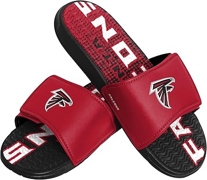 FOCO Atlanta Falcons NFL Mens Gradient Wordmark Gel Slide - S