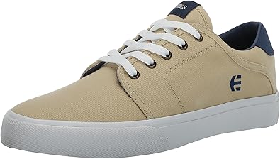 Etnies Men's Barge Slim Skate Shoe, Tan/Navy, 9.5