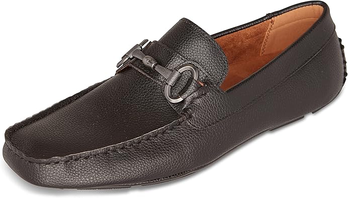 Kenneth Cole REACTION Men's Dawson Bit Driver Driving Style Loafer, Black, 9