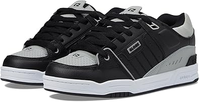 Globe Men's Fusion Skate Shoe, Black/Steel/White, 13