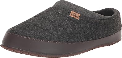 Freewaters Men's Jeffrey Quilted Slipper, Charcoal, 13