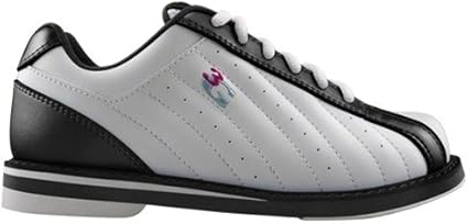 3G mens 3G Kicks Unisex Bowling Shoes Black White 10 US, Black/White, 12 Wide Women Men US