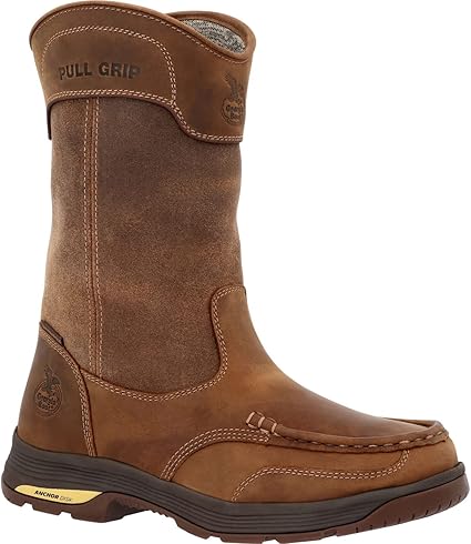 Georgia Boot Athens SuperLyte Waterproof Wellington Pull-On Boot Size 10.5(W)