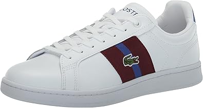 Lacoste Mens Carnaby Pro, Wht/Dk Blu, 10