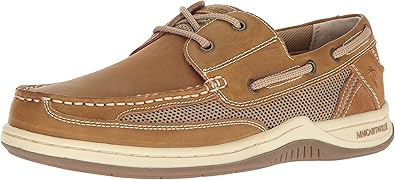 Margaritaville Mens Anchor Lace Boat Shoe, Light Tan, 9.5 US