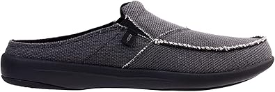 REVITALIGN Men's Siesta Canvas Mule, Black, 12