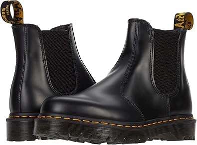 Dr. Martens unisex-adult 2976 Bex, Black Smooth Leather, 7 Women/6 Men