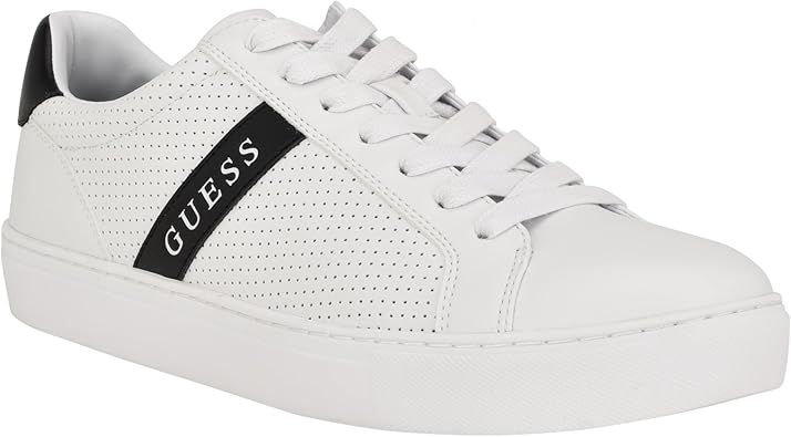 Guess Men's BIXLY Sneaker, White/Black 140, 9.5