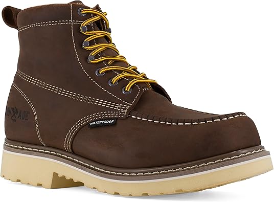 Iron Age Mens Solidifier 6 Inch Waterproof Work Safety Shoes Casual - Brown